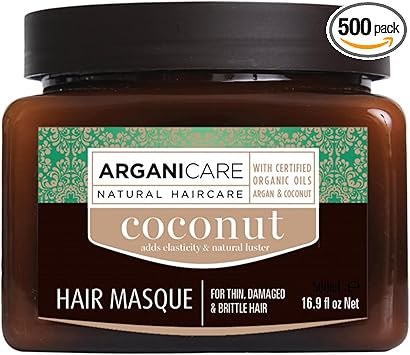 Arganicare Coco range NOURISHING REPAIR MASK With Organic Coconut Promotes Growth Antidandruff Antibreakage High hydration Dry Damaged Hair 500mL - Image 1