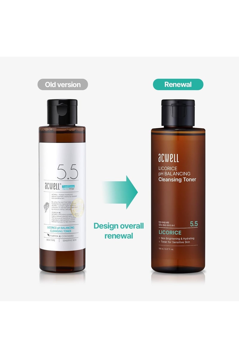 ACWELL Licorice pH Balancing Cleansing Toner 5.1 fl.oz. - PH5.5 Hydrating Makeup Cleansing Astringent - Skin Clearing, Reduce Pigmentation, Acne and Dark Spots - Image 2