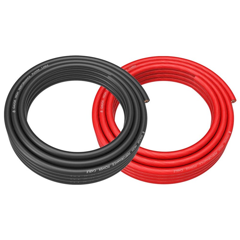 ROCKRIX 8 Gauge 25ft Black and 25ft RED Car Audio Power Ground Soft Touch Wire Cable Set - Image 4