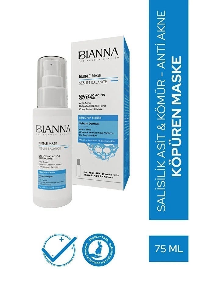 BIANNA BUBBLE MASK SALICYLIC ACID & CHARCOAL 75L - Image 2