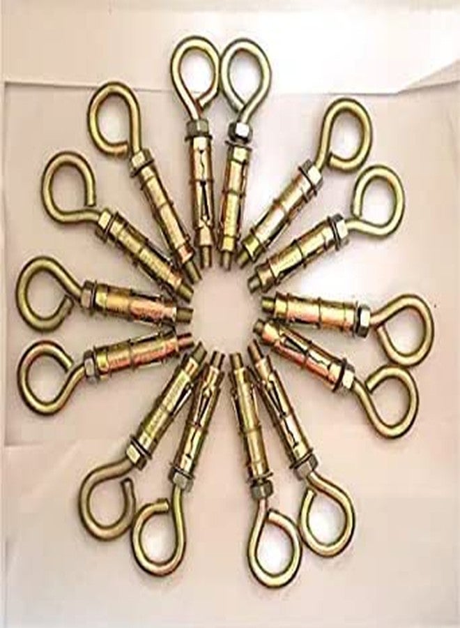 TheMujtaba Anchor Round Close Brass Hook Fasteners, Brass Best Hook Color-Golden (10mm, 12) (4) - Image 2