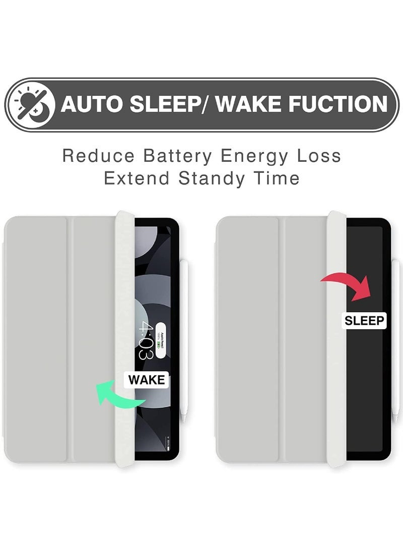 كابتن تيك حافظة لجهاز iPad Air الجيل الخامس/الرابع (2022/2020) Pro 11 (2018) مرفق مغناطيسي مريح غطاء حامل نحيف للنوم/الاستيقاظ التلقائي متوافق مع iPad Air 5/4 10.9 بوصة سلسلة الارتداد - Image 4
