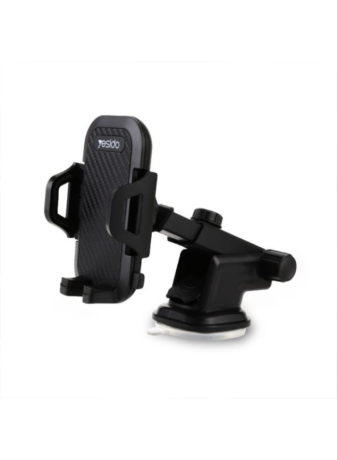 Yesido c23 universal car mobile holder adjustable automatic clip stand dashboard windshield gps car mount bracket sucker mobile phone holder mobile support - Image 1