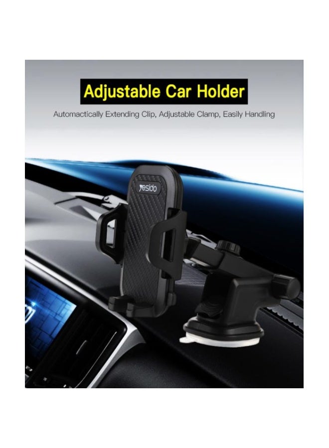 Yesido c23 universal car mobile holder adjustable automatic clip stand dashboard windshield gps car mount bracket sucker mobile phone holder mobile support - Image 2