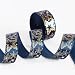 Djenpinex Navy Blue with Gold Star Satin Ribbon 78 22mm 10 Yards Blue and Gold Ribbon for Gift Wrapping Wedding Bouquets DIY Crafts Valentines Day Party Decor - Image 2