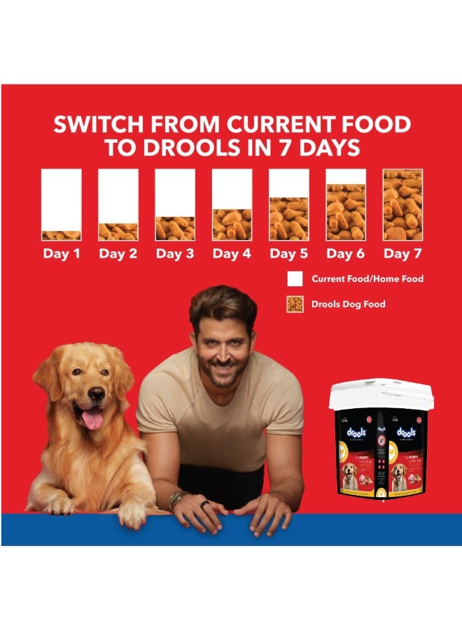 Drools طعام جاف للكلاب الجراء دجاج وبيض في علبة - Image 3