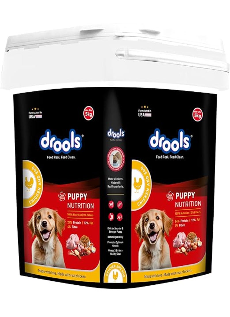 Drools Puppy Dry Dog Food Chicken And Egg Container - Image 1
