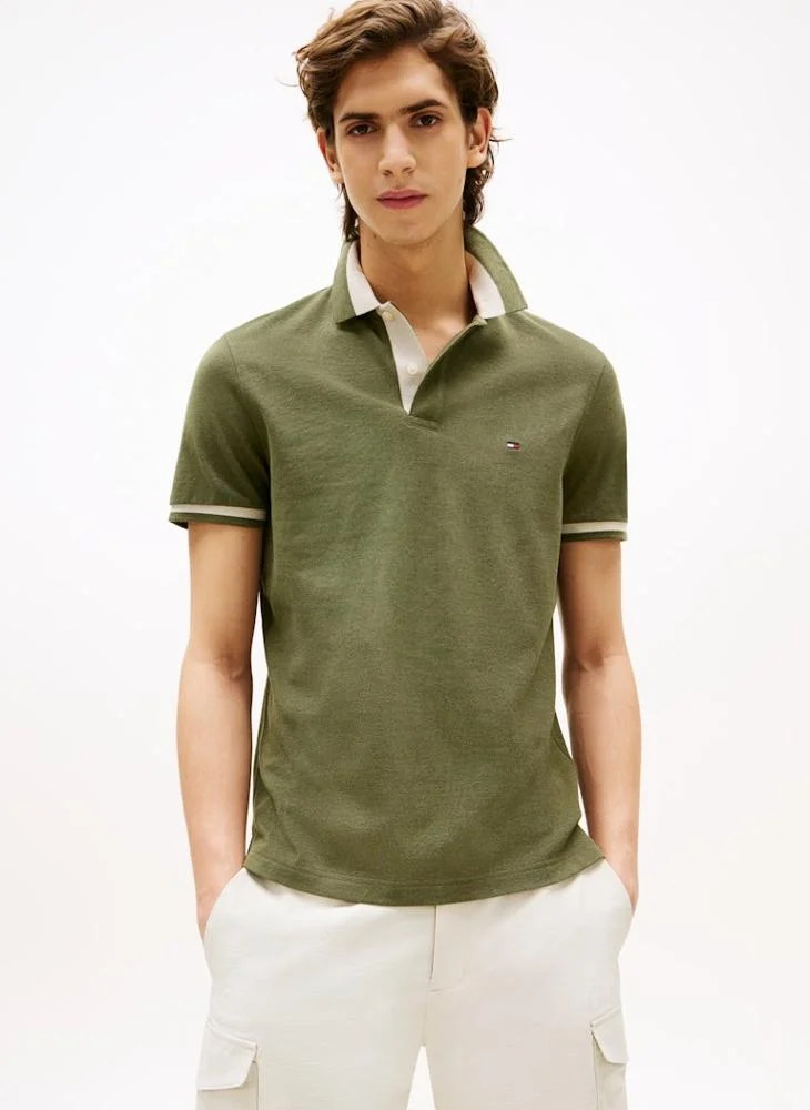 تومي هيلفيغر Regular Fit Contrast Collar Polo