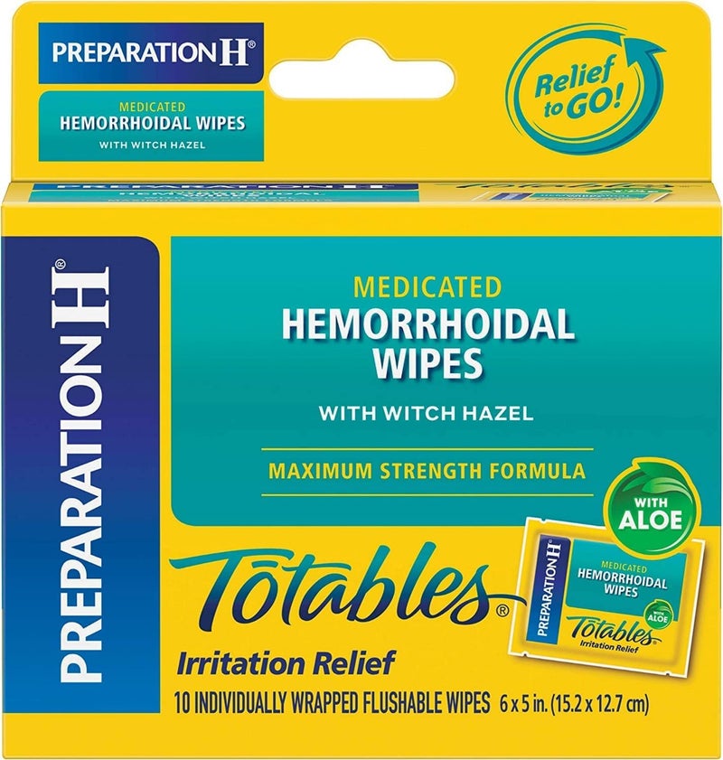PREPARATION H Prep H Totable Wipe, 10 Count - Image 1