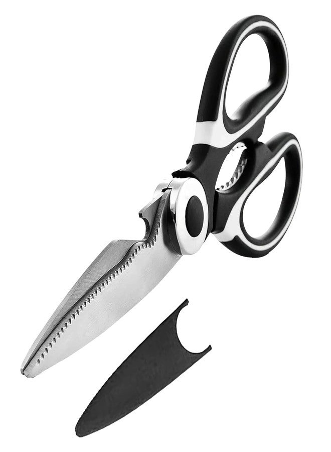 Corslet Heavy Duty Multi-Purpose Scissors Stainless Steel Utility Shears with Wire Cutter, Cable Stripper, Bottle Opener, Nut Cracker with Automatic Wire Stripper Tool Electrical Cutting Combo Set - Image 2