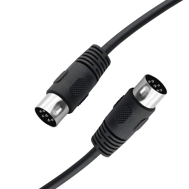 Getaria MIDI Cable 5 pin DIN plug 1m black, used for audio cables for electronic piano, MIDI keyboard, synthesizer, audio interface, sequencer, multi-effects peda - Image 5