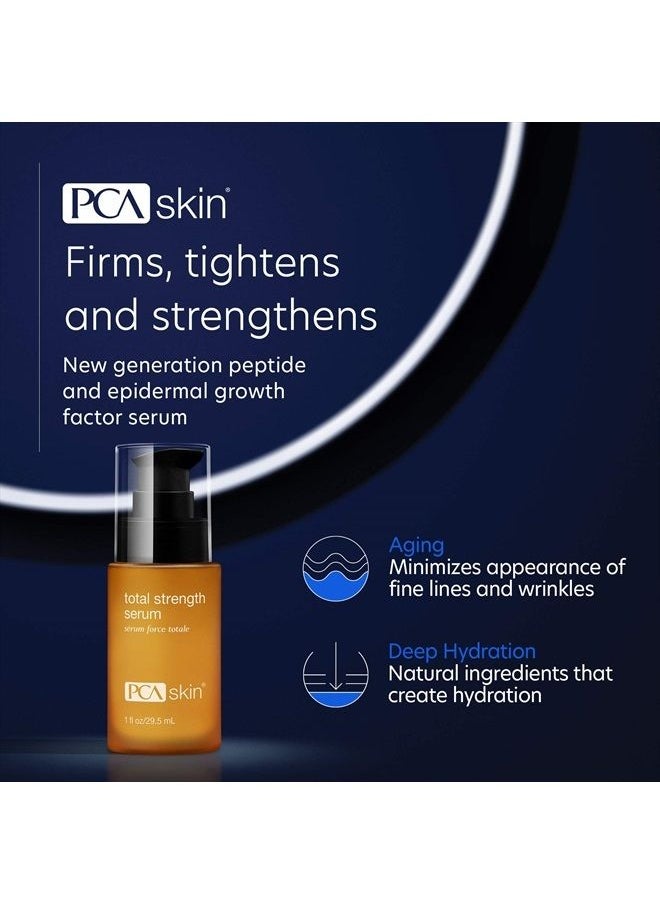 PCA SKIN Total Strength Face Serum - Anti Aging Hydrating Treatment with Epidermal Growth Factors & Peptides, Minimizes Pores, Fine Lines & Wrinkles (1 fl oz)  - Image 2
