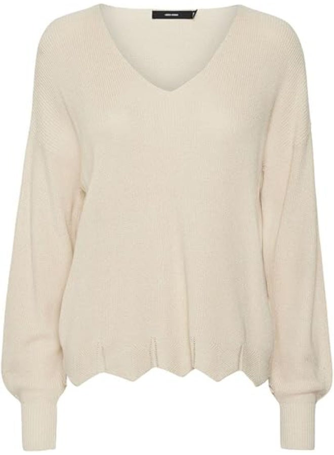 Vmnewlex Ls Short V-Neck Pullover