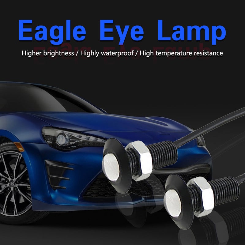 صحاب LED عين النسر مقاس 23 مم، ضوء إضاءة رمادية بالحركة رفيع للغاية ومقاوم للماء بشكل أسود من زجاجة الألومنيوم، إشارة تدوير سيارة دراجة نارية وضبابية وذيل وضوء عكس، حزمة من 10 قطع - Image 2