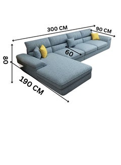 Maharat Al Bahar MAB FURNISHINGS GLFF Overstuffed Multifunction Wooden Frame Sofa Set - Brown  - Image 2