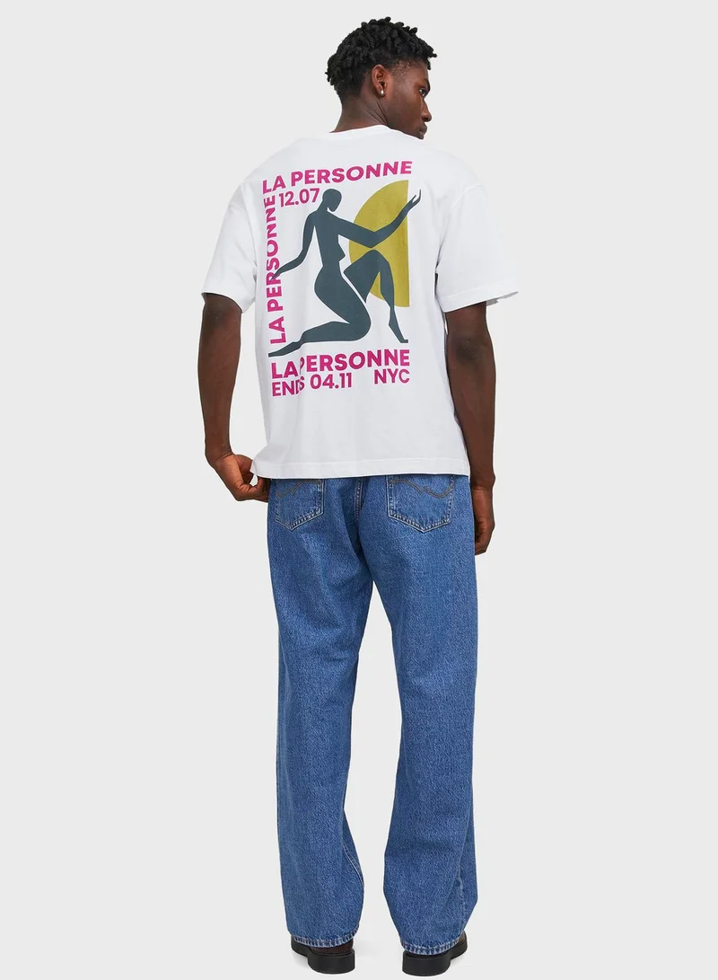 JACK & JONES Graphic Print Crew Neck T-Shirt