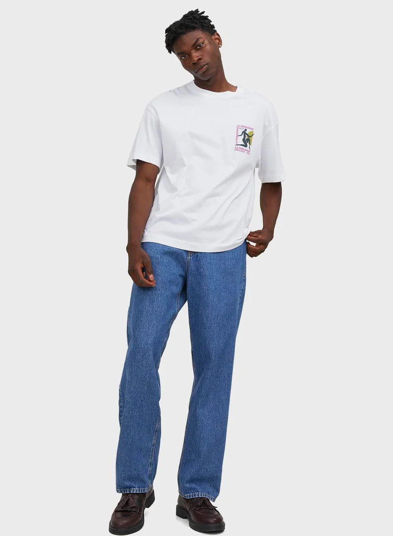 JACK & JONES Graphic Print Crew Neck T-Shirt