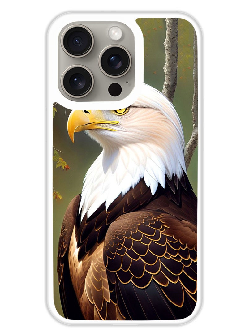 Theodor Protective Case Cover For APPLE IPHONE 15 Pro Eagle 3 (White Bumper) - Image 1