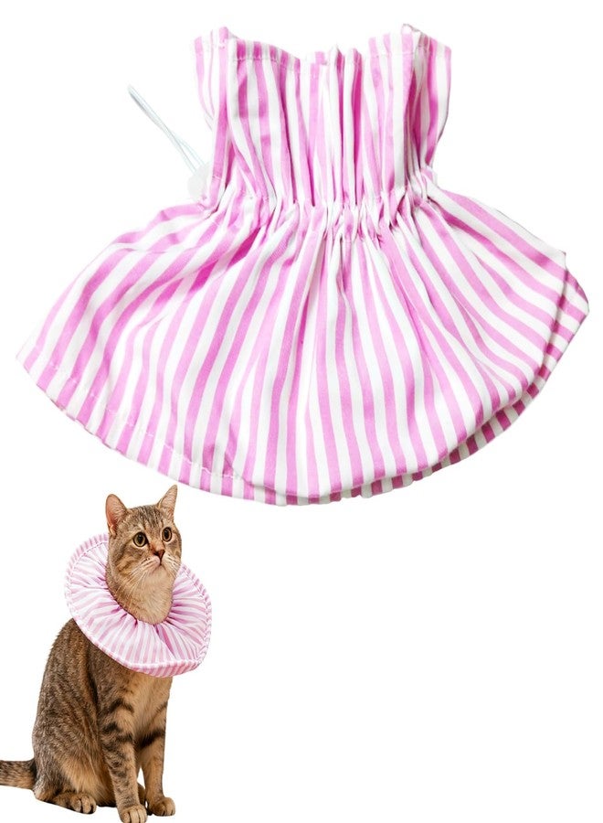 سكويشي طوق مخروطي للقطط، طوق واقي للرقبة للقطط بعد العمليات الجراحية، يمنع لعق وخدش الجروح، طوق مريح للقطط والكلاب الصغيرة - Image 1