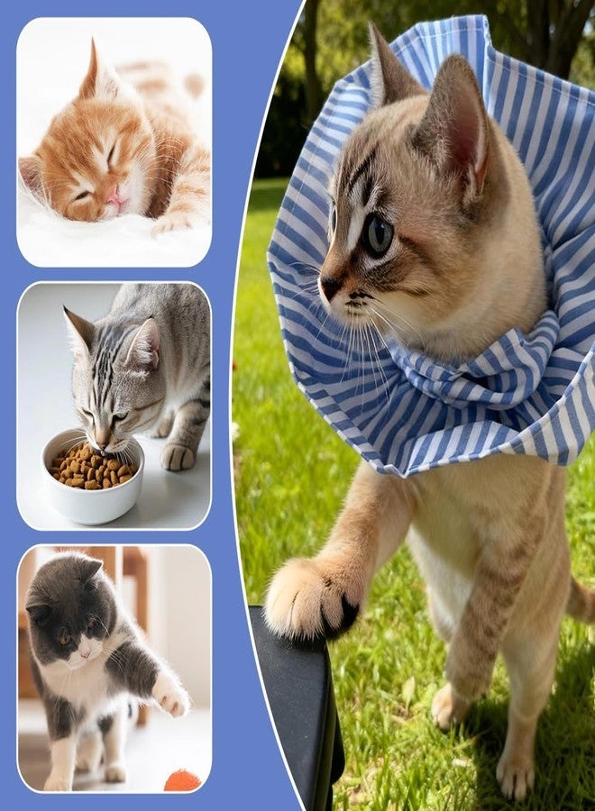 سكويشي طوق مخروطي للقطط، طوق واقي للرقبة للقطط بعد العمليات الجراحية، يمنع لعق وخدش الجروح، طوق مريح للقطط والكلاب الصغيرة - Image 5