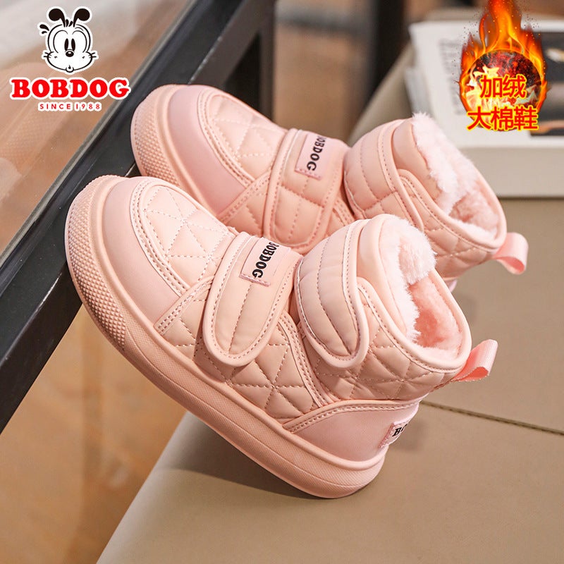 Babudou Children'S Snow Boots, New Winter Model, For Older Boys And Girls, Fleece-Lined, Thickened, Large Cotton Boots, Waterproof And Cold-Resistant Shoes - Image 5