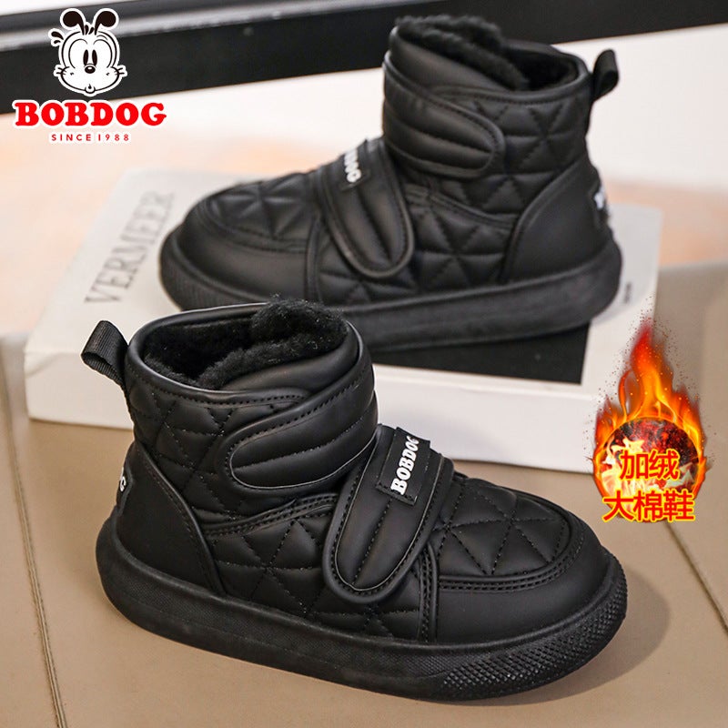 Babudou Children'S Snow Boots, New Winter Model, For Older Boys And Girls, Fleece-Lined, Thickened, Large Cotton Boots, Waterproof And Cold-Resistant Shoes - Image 4