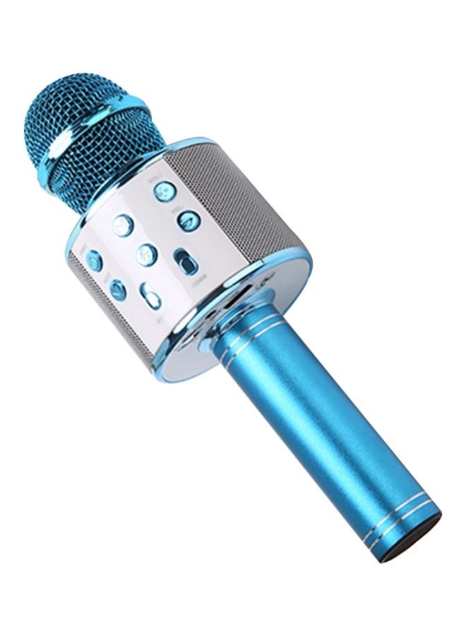 Wireless Karaoke Microphone WS-858 in blue – High-Quality Sound & Easy Operation