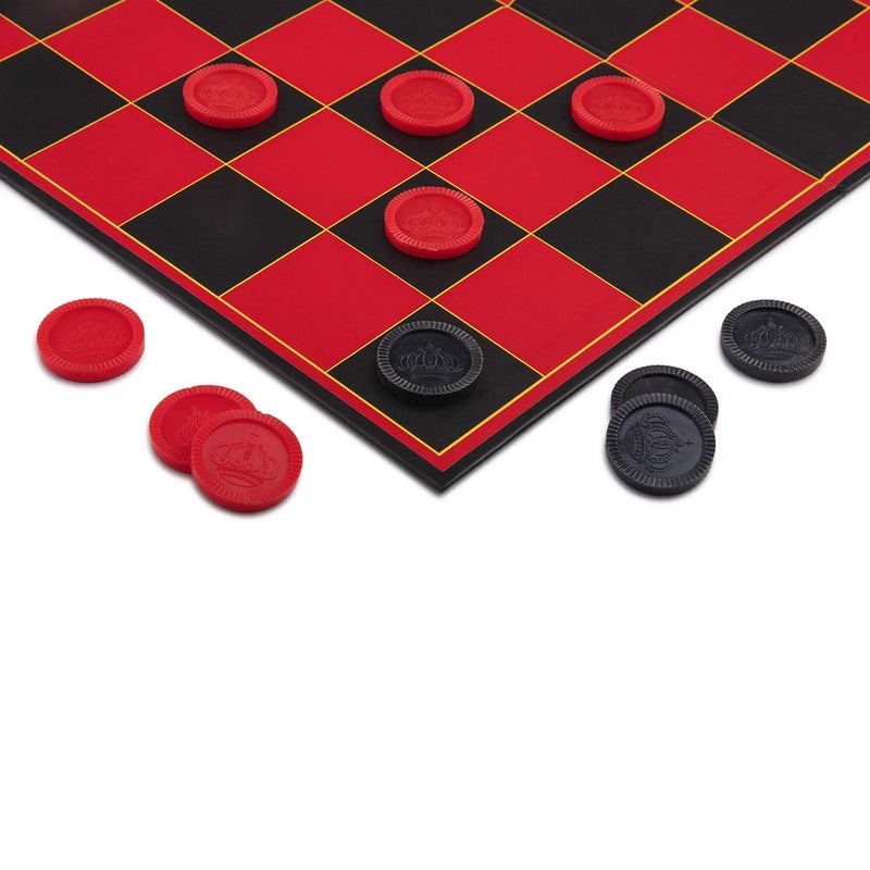 Point Games Checkers Board for Kids– Fun Checkerboard Game for Boys and Girls - Interlocking Checkers with Foldable Board by Point Games - Image 1