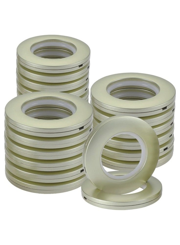 AL WADI FURNITURE AWF Al Wadi Furniture Pack of 30 Brass Curtain Grommets Round Plastic Curtain Eyelet Rings with nano-scale silencer ring, DIY Rings for Window Curtain, Shower Curtain, Locker Room Door Curtain  - Image 1