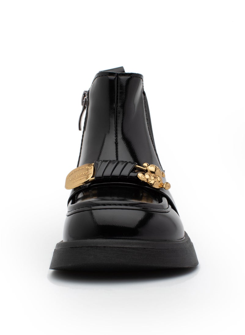 Lucky Kids - Lucky Kids Girls Synthetic Winter Ankle Boots With Side Zipper And Teddy Bear Design For Little/Big Kids - Image 1