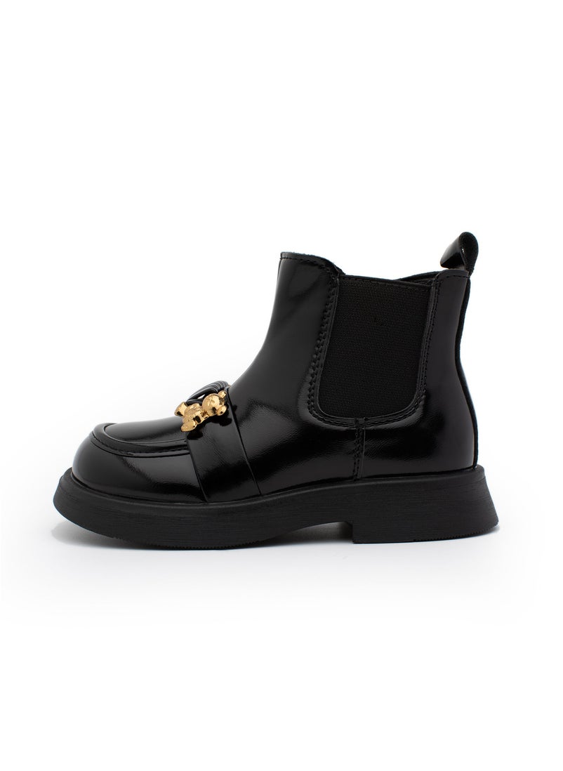 Lucky Kids - Lucky Kids Girls Synthetic Winter Ankle Boots With Side Zipper And Teddy Bear Design For Little/Big Kids - Image 1