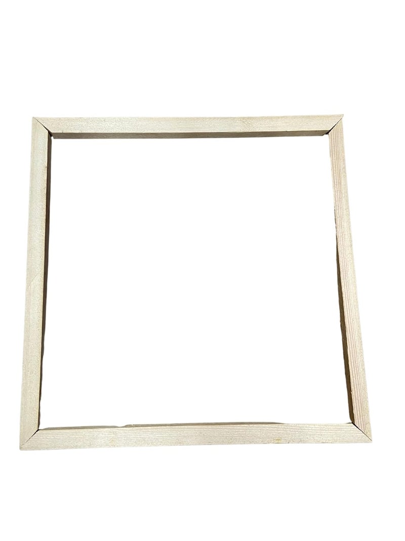 Snoogg Pack of 4 Unfinished Pine Wood TrayFrame Without Back Support for Home DecorCraft DIYPainting Wooden Sheet Craft Decoupage Resin Art Work Decoration Size 20x20x2 CM - Image 3