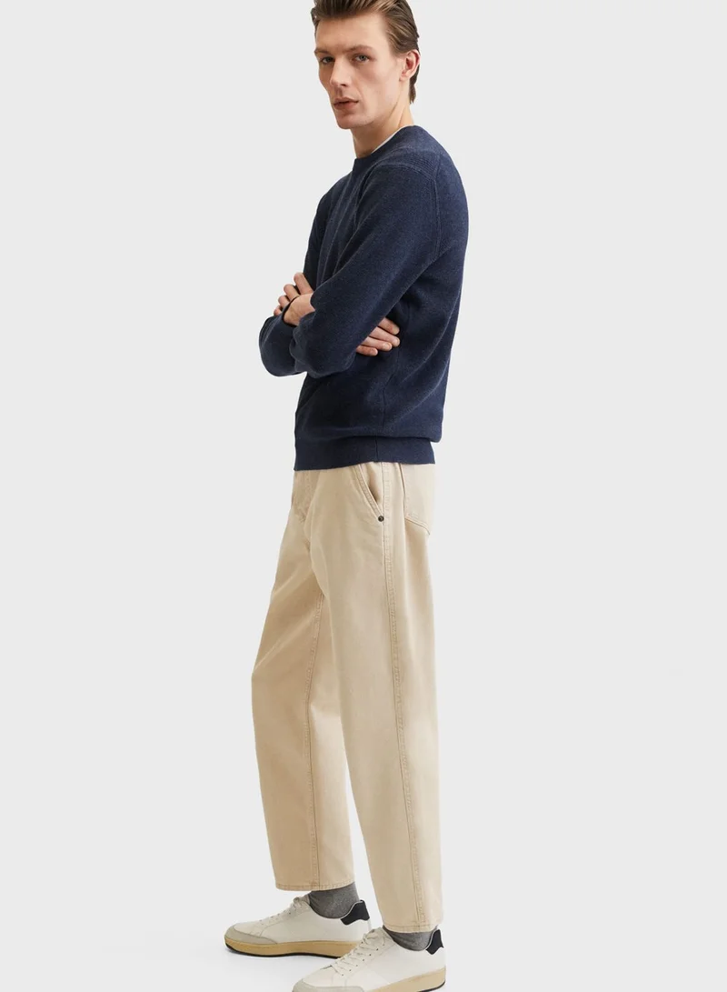 Mango Man Knitted Crew Neck Sweater