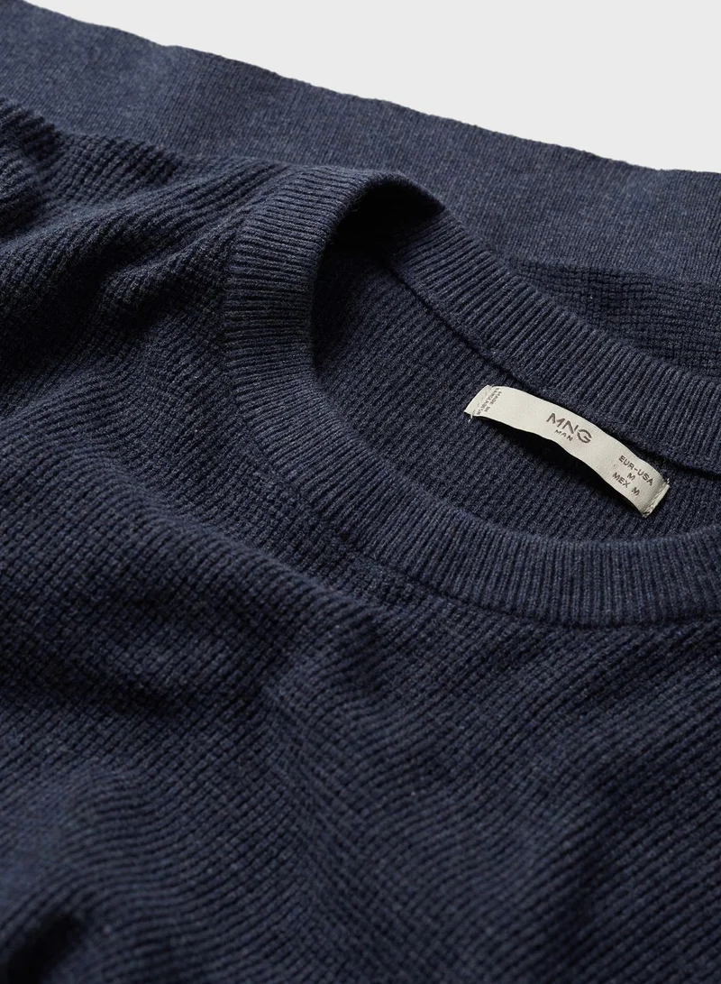 Mango Man Knitted Crew Neck Sweater