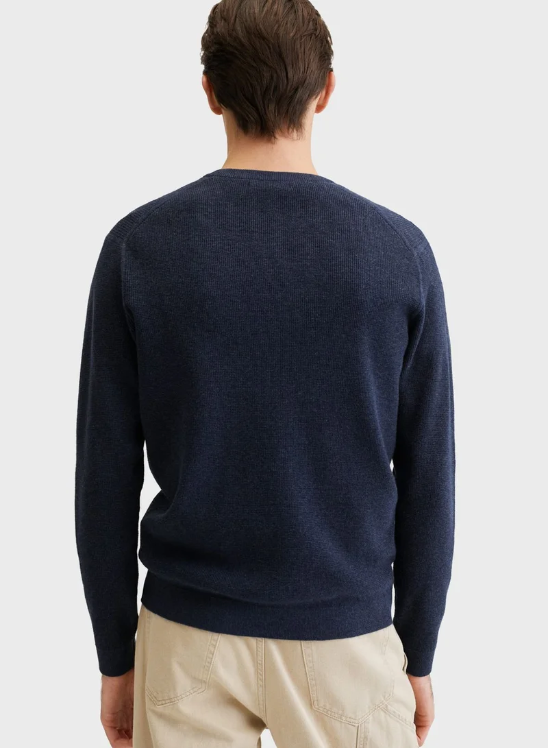 Mango Man Knitted Crew Neck Sweater