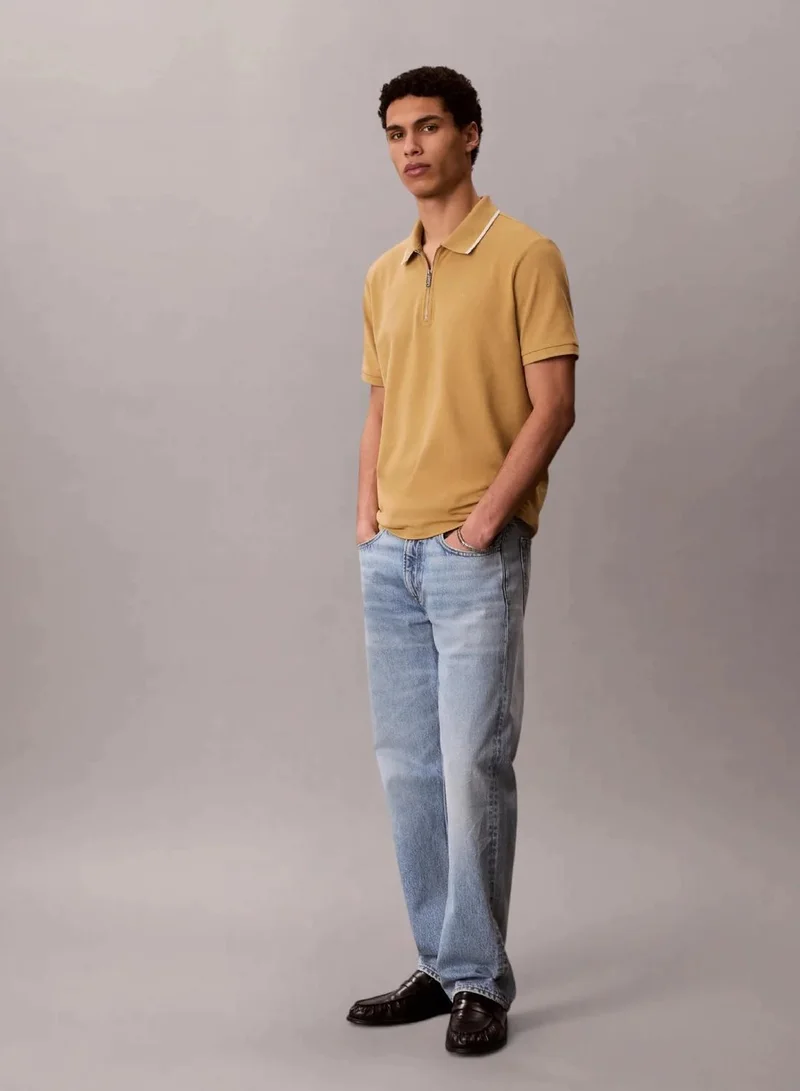 Calvin Klein Antelope Cotton Piqué Polo Shirt for Men | Best Price UAE