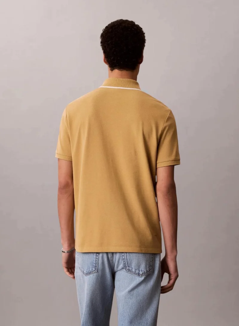 Calvin Klein Antelope Cotton Piqué Polo Shirt for Men | Best Price UAE