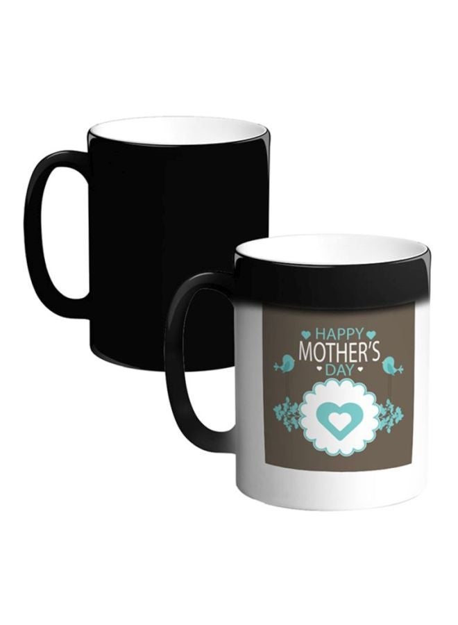 Happy Mothers Day Printed Magic Coffee Mug White/Grey/Blue 12ounce