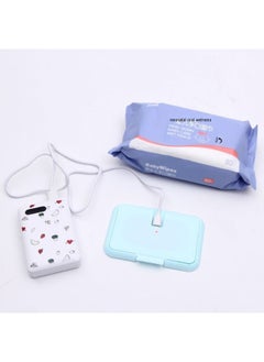 Generic Portable Baby Wipe Warmerm,USB Mini  Baby Wet Wipes Dispenser Reusable Baby Wipes Heater for Newborn Travel,Light Blue, Compatible Portable Charger 
