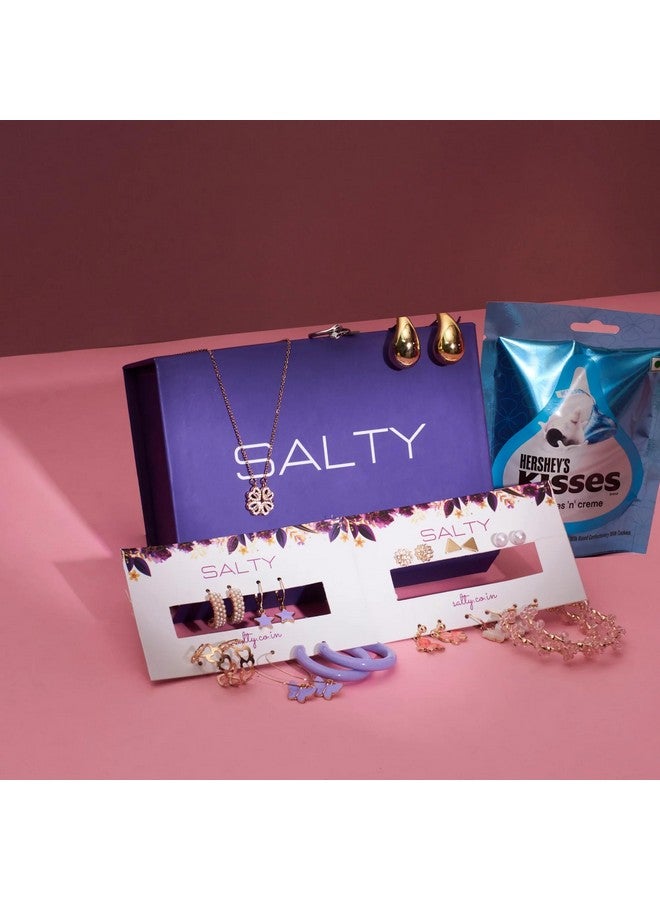 SALTY Anti Tarnish Exlusive Bride Tribe Gift Box | Jewellery Set for Women | Latest Stylish Minimal Jewelry Sets | Modern Design Aesthetic Accessories | Ideal for Gifting - Image 3