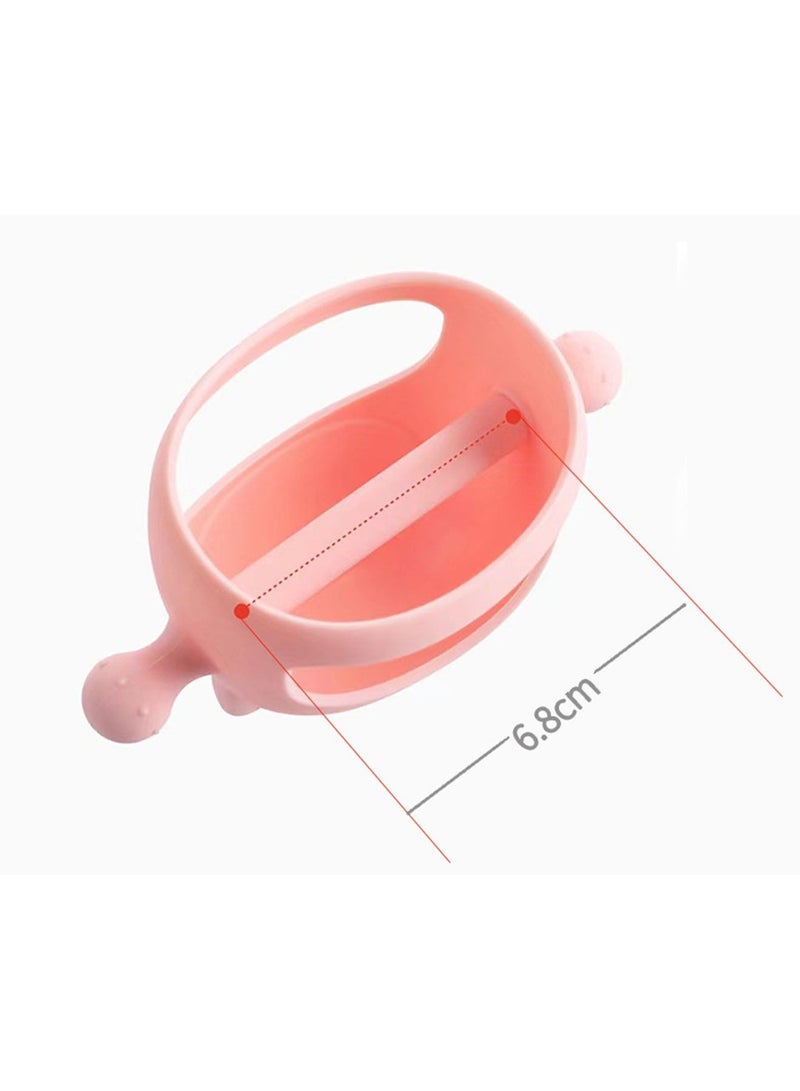 2 Pcs Silicone Baby Teether Toy BPA Free Anti-Drop Silicone Mitten Teething Toy for Soothing Sore Gums Baby Chew Toys for Sucking Needs Olive  - Image 4