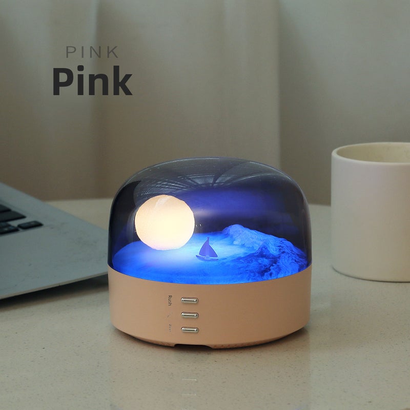 Multifunctional Bluetooth Speaker Moon Lamp Pink (Bluetooth speaker + headlamp) 