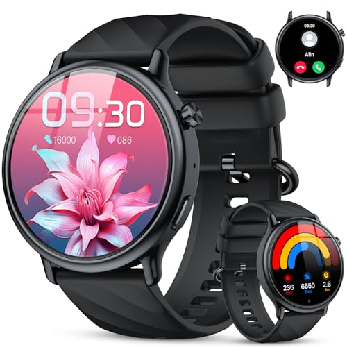 Paukila Smart Watch for Women Fitness Tracker: Waterproof Digital Mens Watches Make Answer Call Smartwatch for Android Phone iPhone Samsung Compatible Step Running Pedometer Sleep SpO2 Heart Rate Monitor - Image 1