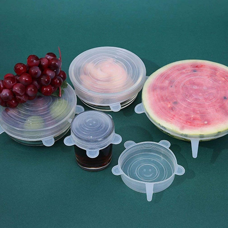 GLUN® ® Reusable Stretchable Silicone Lids, 6 Different Size (6cm to 21cm) Silicone Lids for Bowl, Cups, Cans, Mugs & Other - Image 3