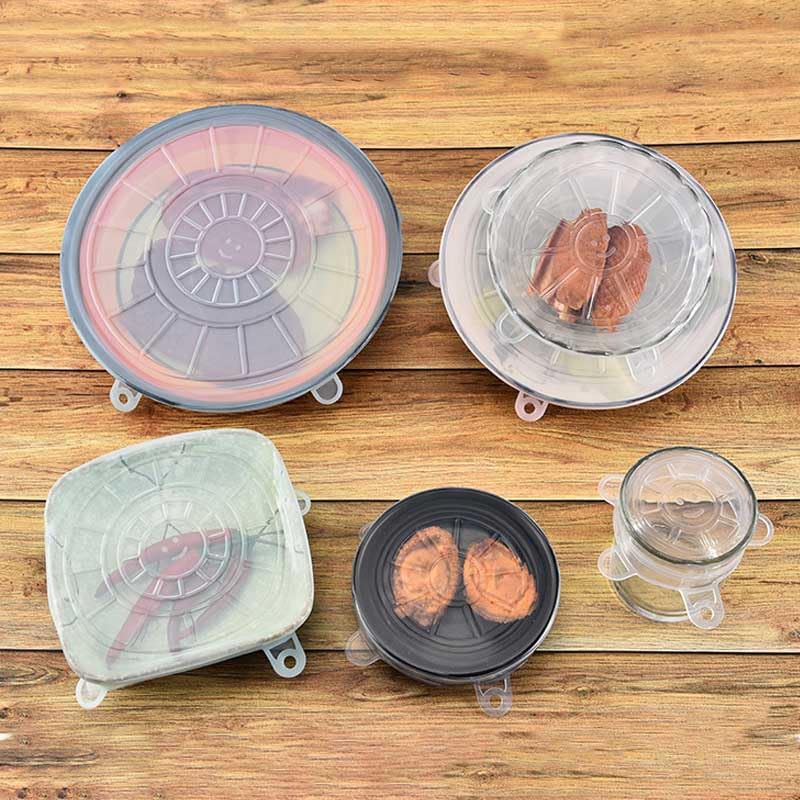 GLUN® ® Reusable Stretchable Silicone Lids, 6 Different Size (6cm to 21cm) Silicone Lids for Bowl, Cups, Cans, Mugs & Other - Image 2