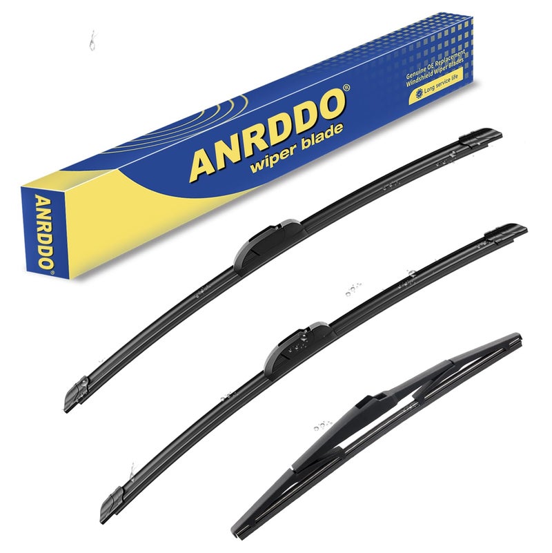 3 wipers Replacement For 2012 2013 2014 2015 2016 Hyundai Elantra Windshield Wiper Blades Original Equipment Replacement 281413 Set of 3 UJ HOOK