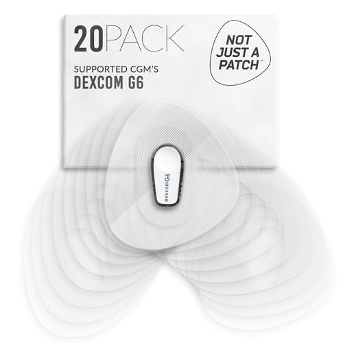 Not Just A Patch Dexcom G6 Adhesive Patches 20 Pack Dexcom G6 Stickers Adhesive Patches for Skin Water Resistant Dexcom Overpatch G6 for Active Lifestyle 1014 Days Transparent