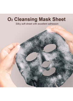 Purederm Purederm Deep Purifying Black O2 Bubble Mask Volcanic (10 Pack) - Bubble Face Sheet Mask for Purifying & Brightening  - Image 4