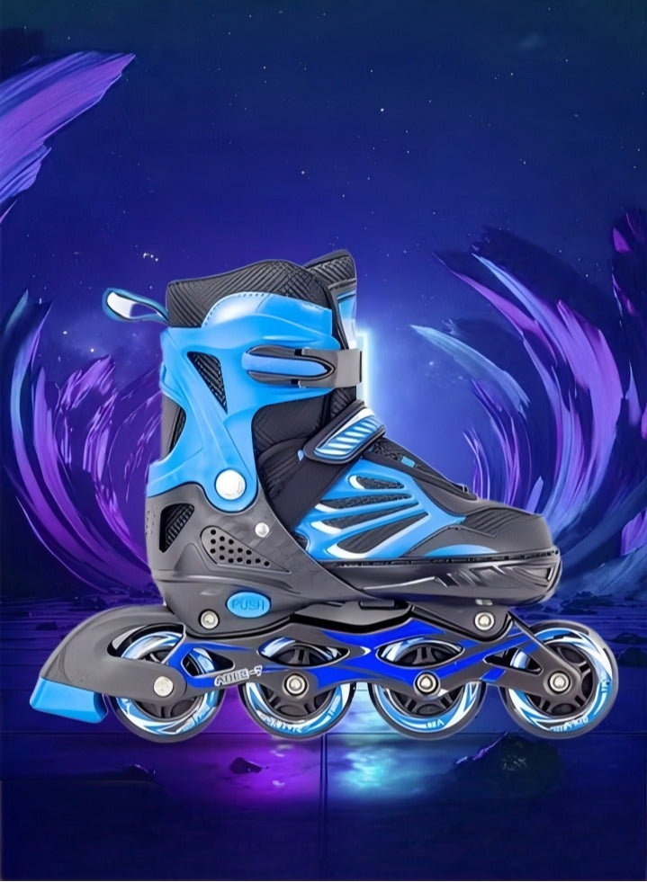 DUNISO Kids Roller Skates,Kids Inline Skates,With LED Illuminated Wheels, Adjustable Size, Anti Collision And Wear Resistant, Suitable For Boys And Girls,Suitable For Sizes 34 To 37 - Image 1