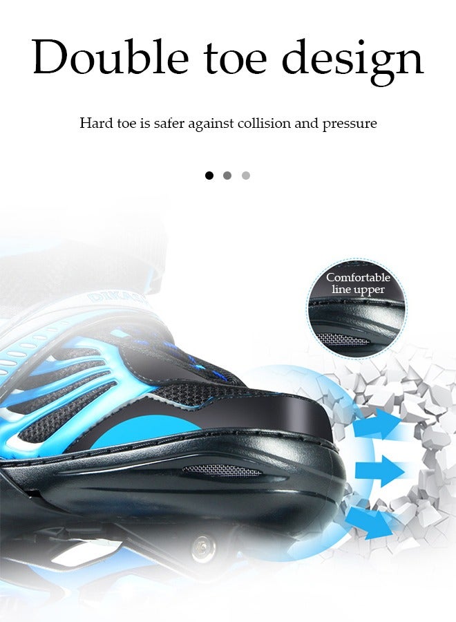 DUNISO Kids Roller Skates,Kids Inline Skates,With LED Illuminated Wheels, Adjustable Size, Anti Collision And Wear Resistant, Suitable For Boys And Girls,Suitable For Sizes 34 To 37 - Image 5